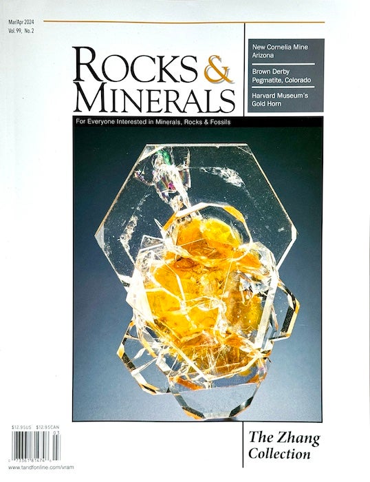 Cover of Rocks and Minerals magazine featuring Tom Zhang