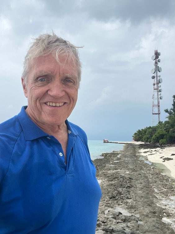 André Droxler on Rasfari Island, Maldives