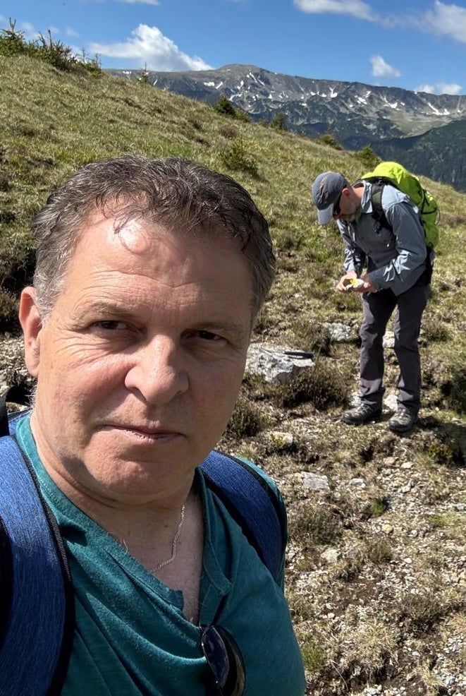 Photo of Gelu Costin in the Southern Carpathian Mountains