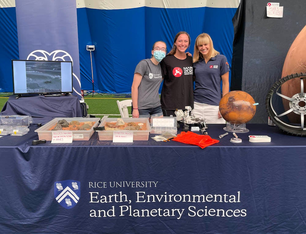 Sarah Preston, Eleanor Moreland, Kirsten Siebach at the EEPS booth, JFK60