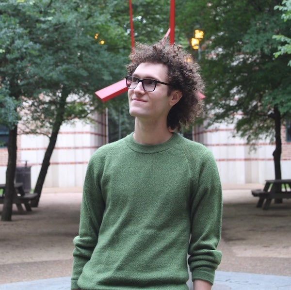 Picture of Jeffrey Youngson in the Rice Physics Quad