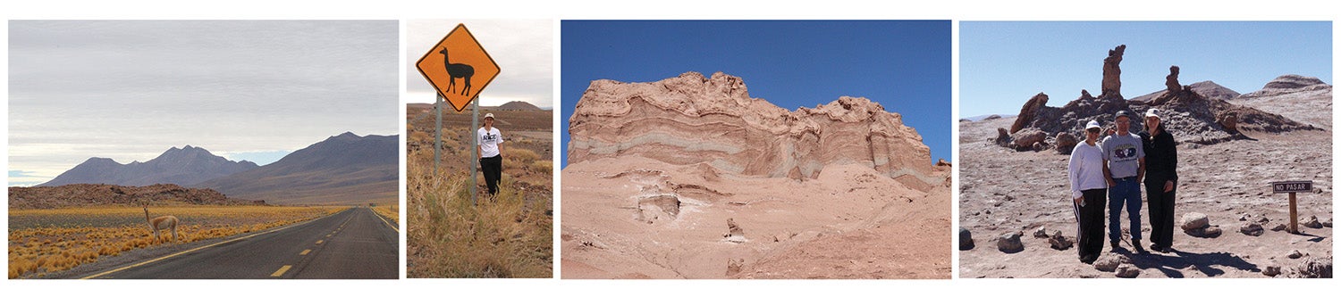 Montage of images of the Atacama desert taken during Nyla Hartigan's travels through Chile