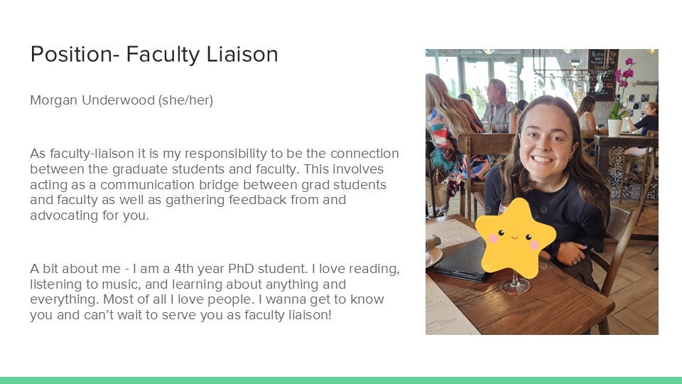 Geounion faculty liaison with picture and description