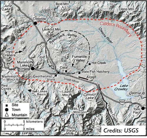 Figure 1:  Long Valley Caldera