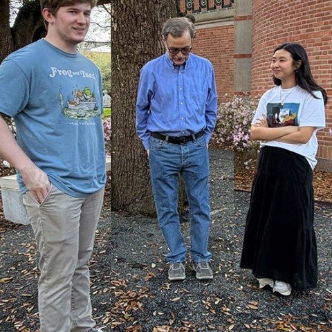 Krause, Gordon and Gou standing together