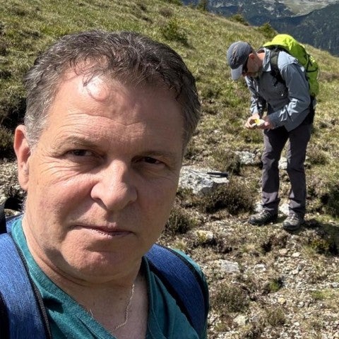 Photo of Gelu Costin in the Southern Carpathian Mountains